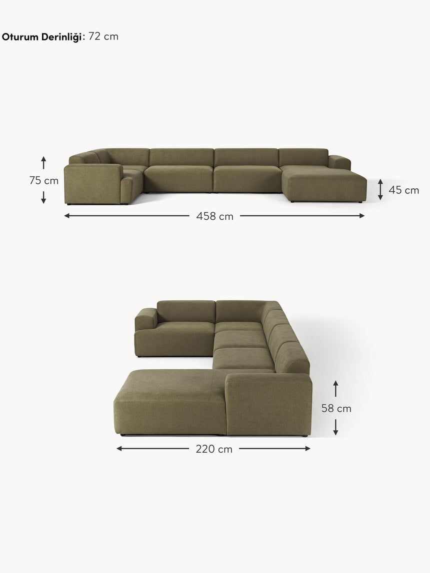 Mira Big Köşe Koltuk Zeytin Yeşili