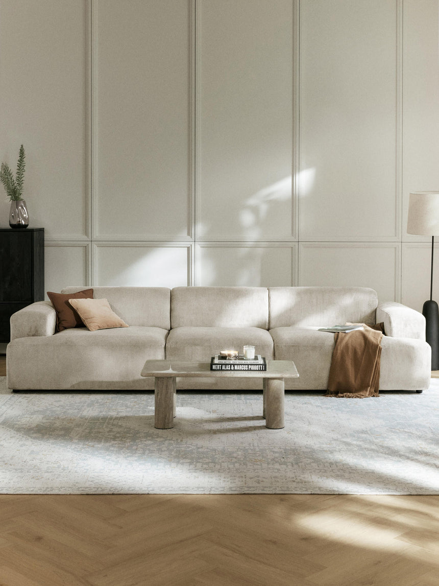 Mira Dörtlü Koltuk Bej Fitilli