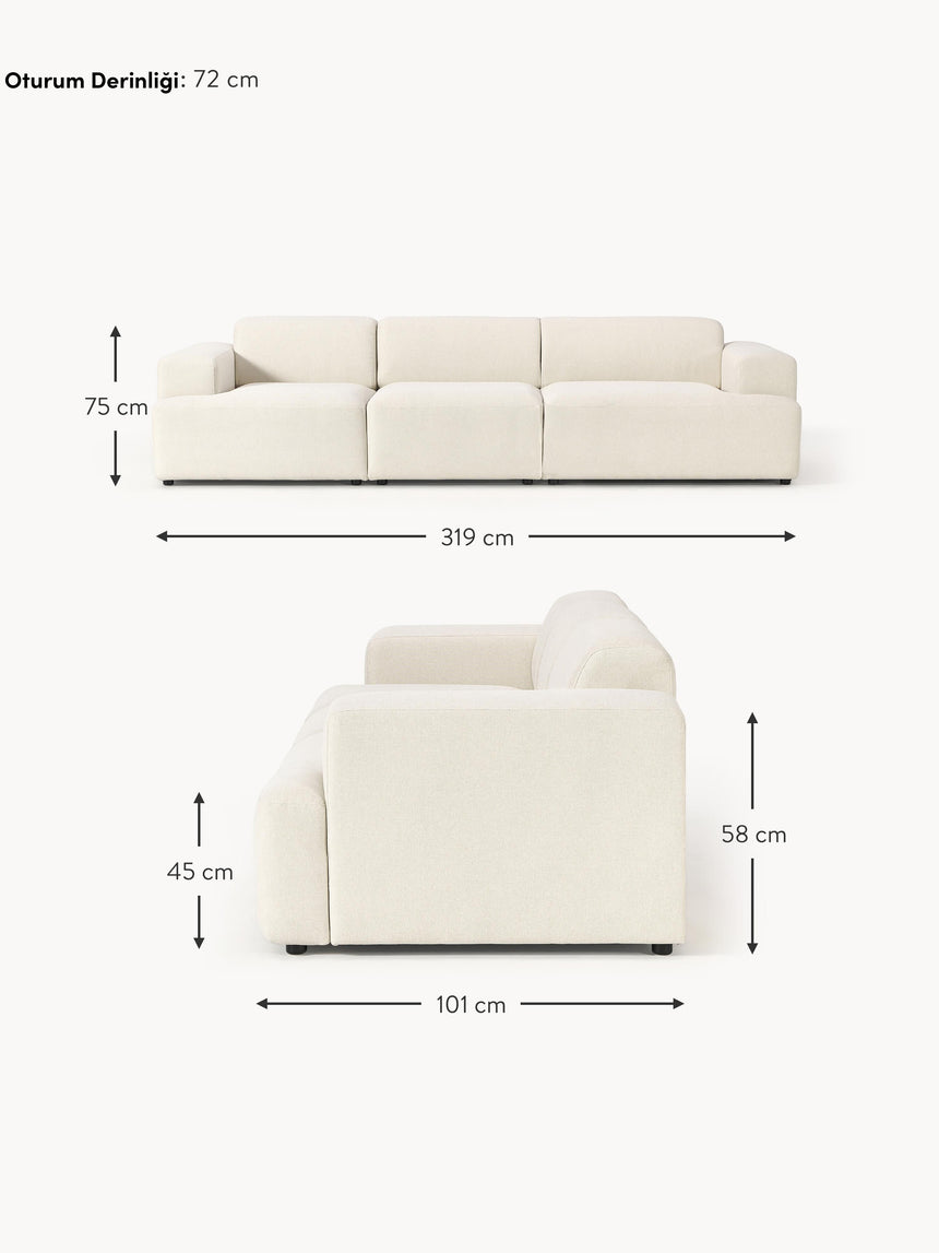 Mira Dörtlü Koltuk Kırık Beyaz