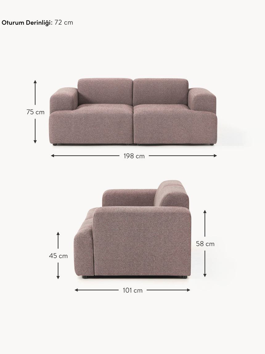 Mira İkili Koltuk Antik Pembe