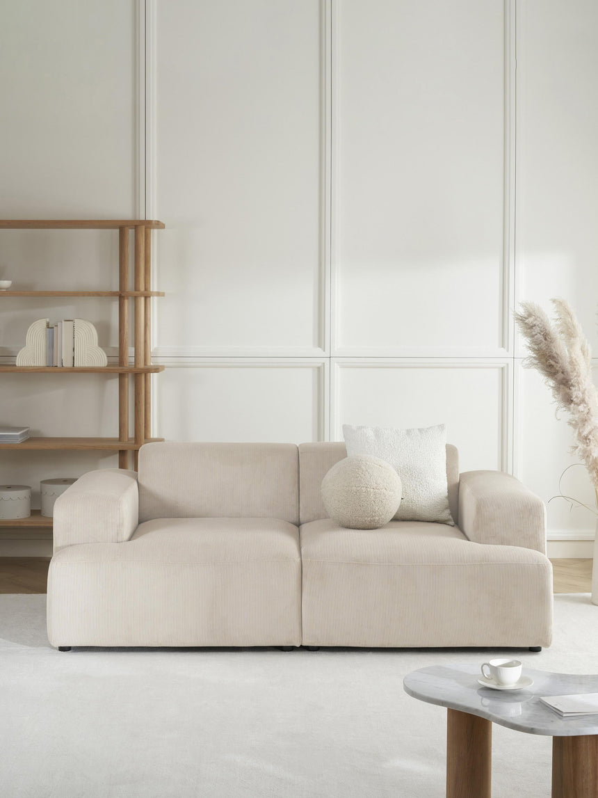 Mira İkili Koltuk Bej Fitilli