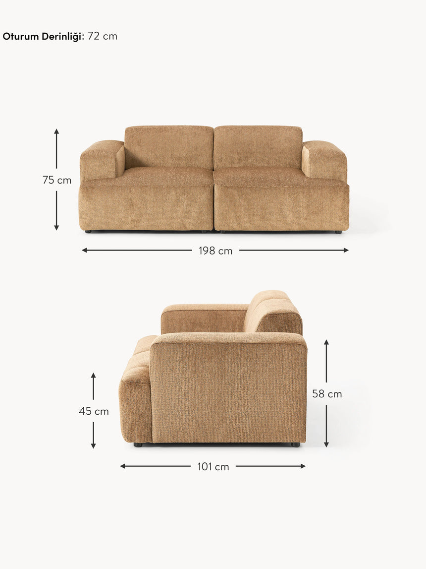 Mira İkili Koltuk Kahve Şönil