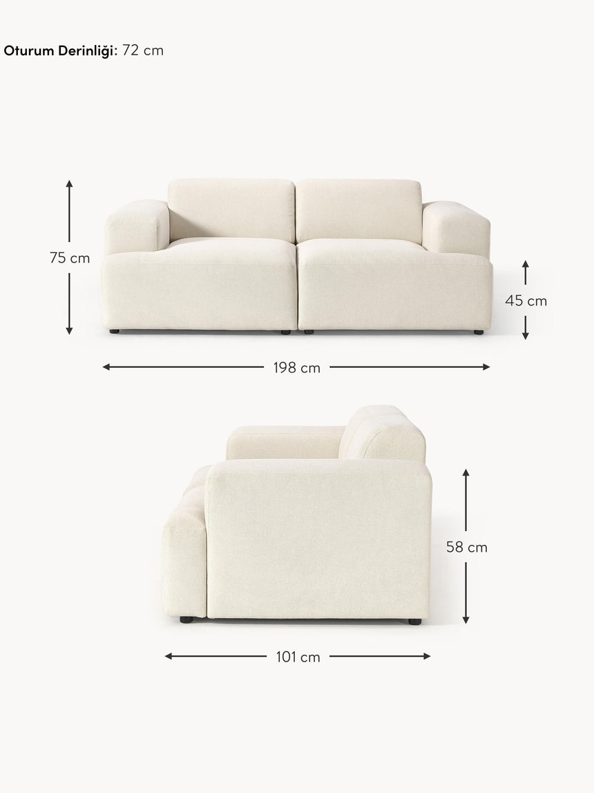 Mira İkili Koltuk Kırık Beyaz