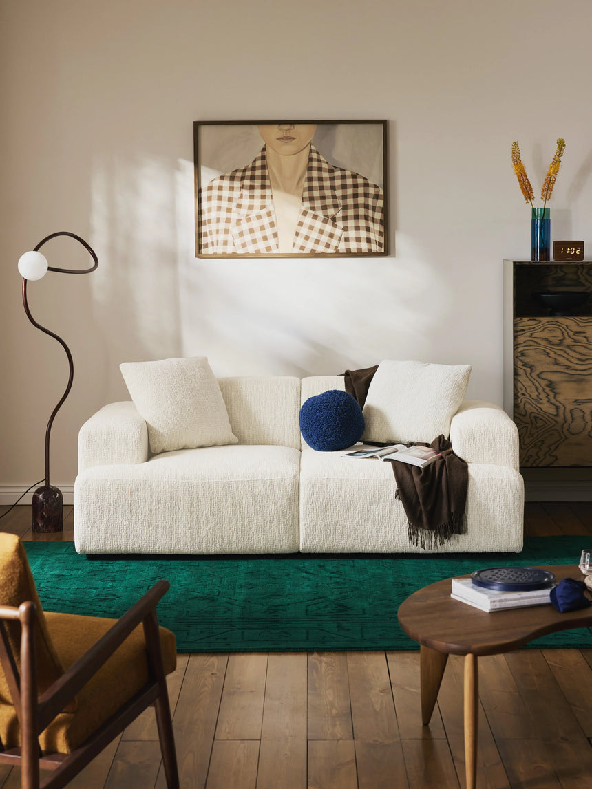 Mira İkili Koltuk Kırık Beyaz Şönil