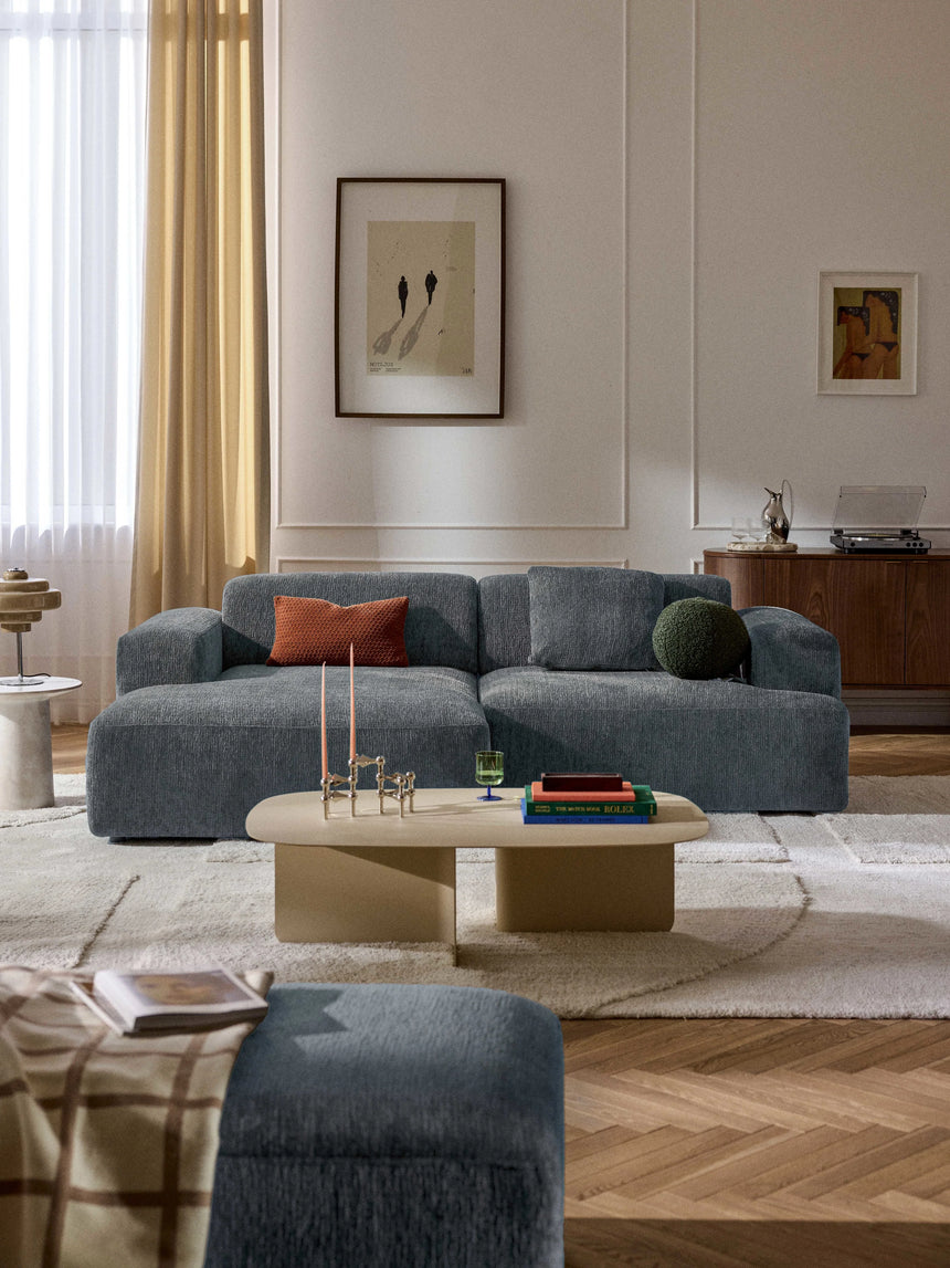 Mira Köşe Koltuk Gri Mavi Şönil