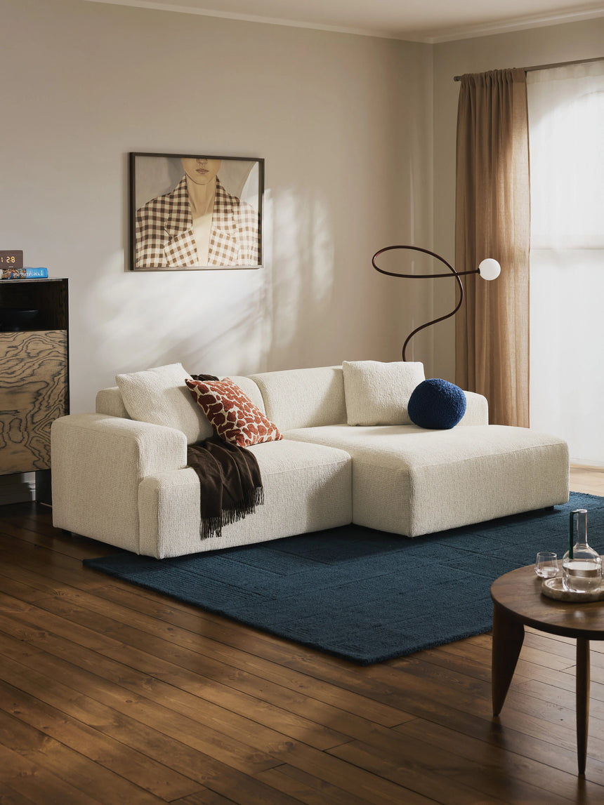 Mira Köşe Koltuk Kırık Beyaz Şönil