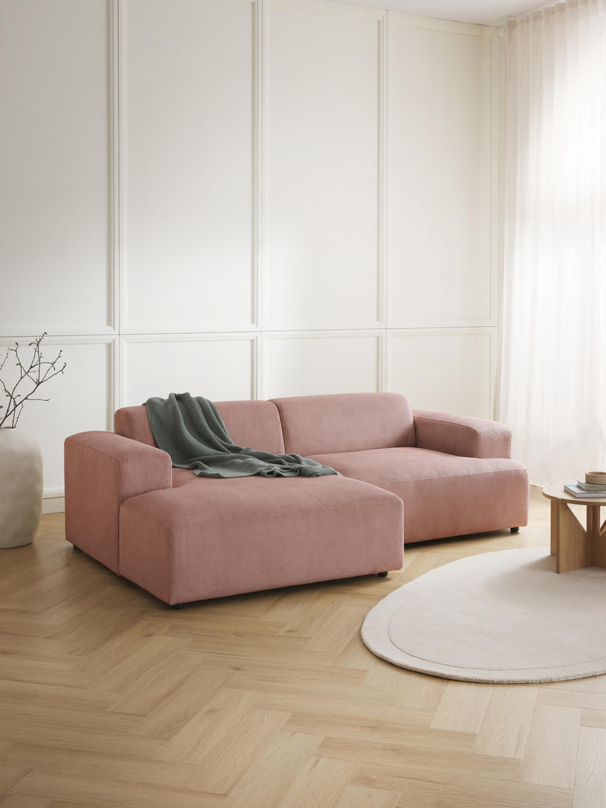 Mira Köşe Koltuk Pembe Fitilli