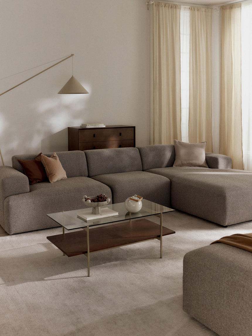 Mira Large Köşe Koltuk Boz Kahverengi