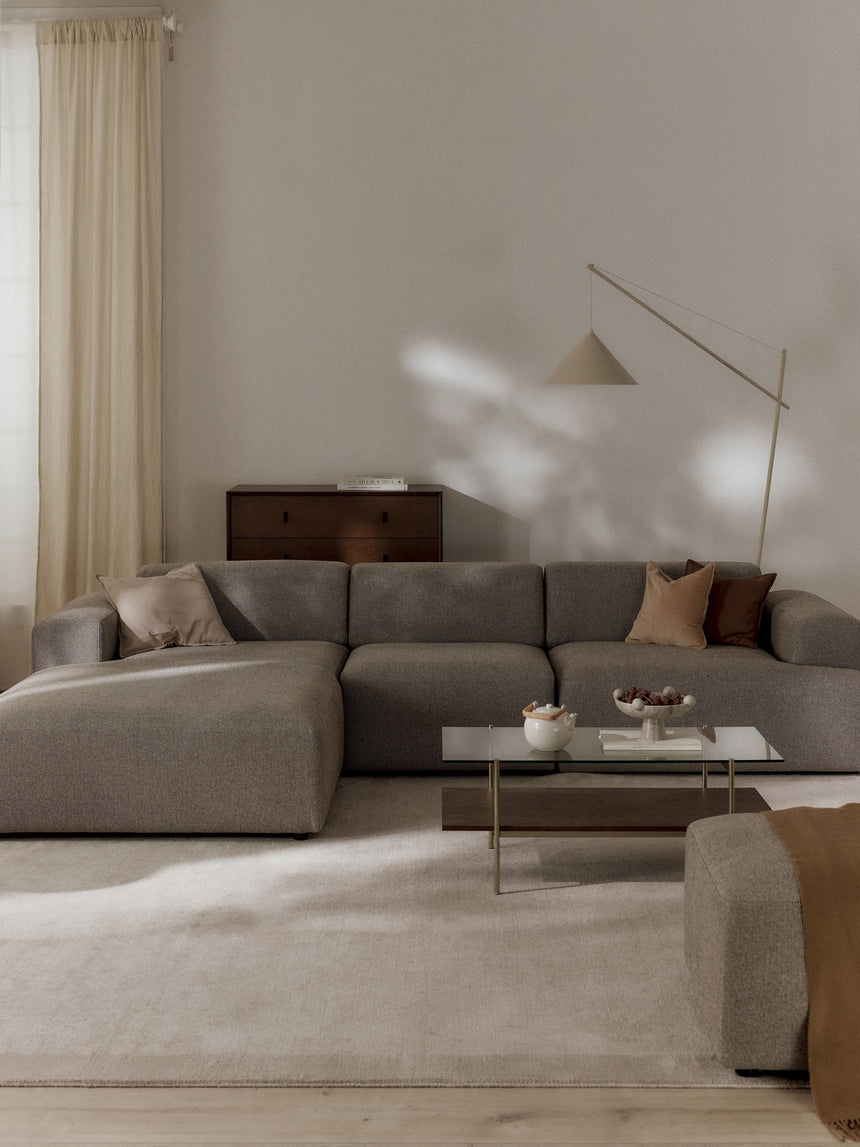 Mira Large Köşe Koltuk Boz Kahverengi