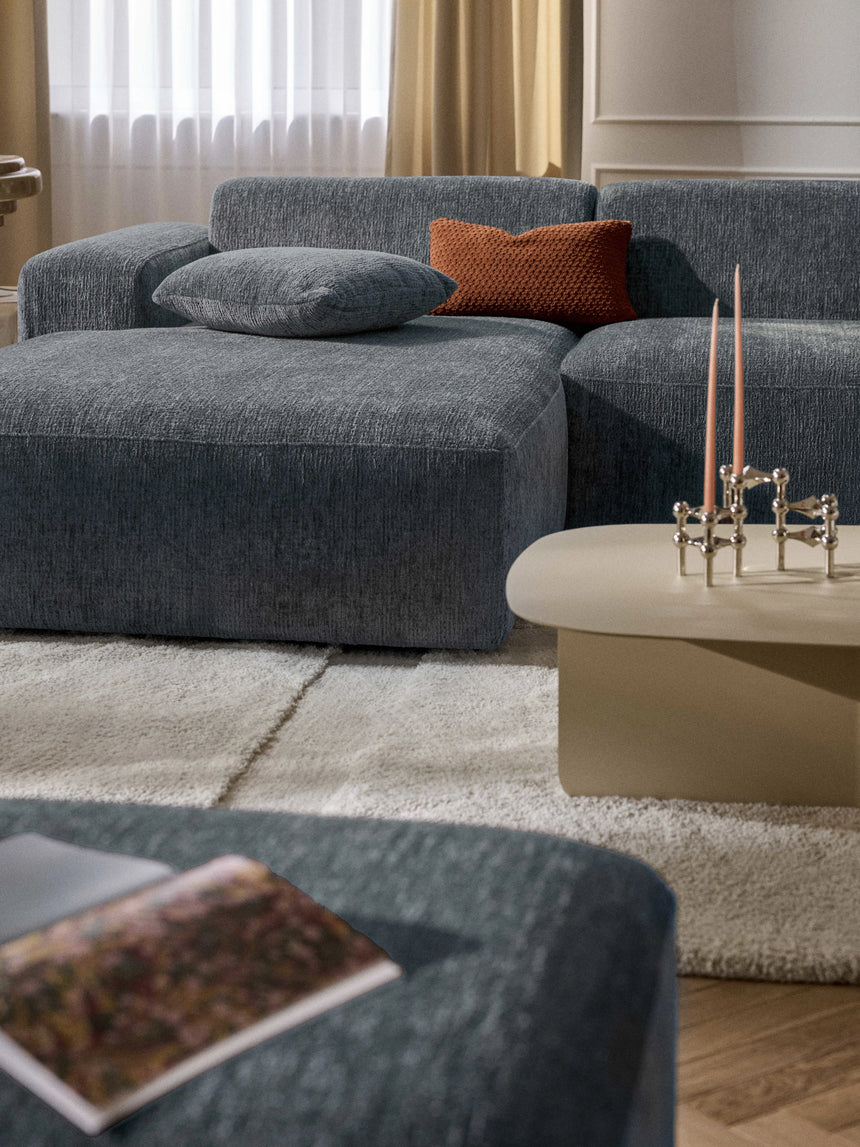 Mira Large Köşe Koltuk Gri Mavi Şönil