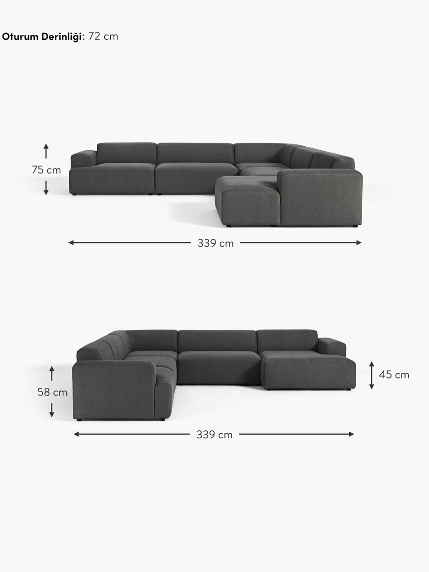 Mira Max Köşe Koltuk Antrasit
