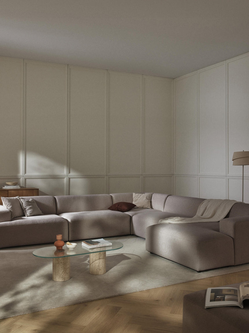 Mira Max Köşe Koltuk Boz Kahverengi