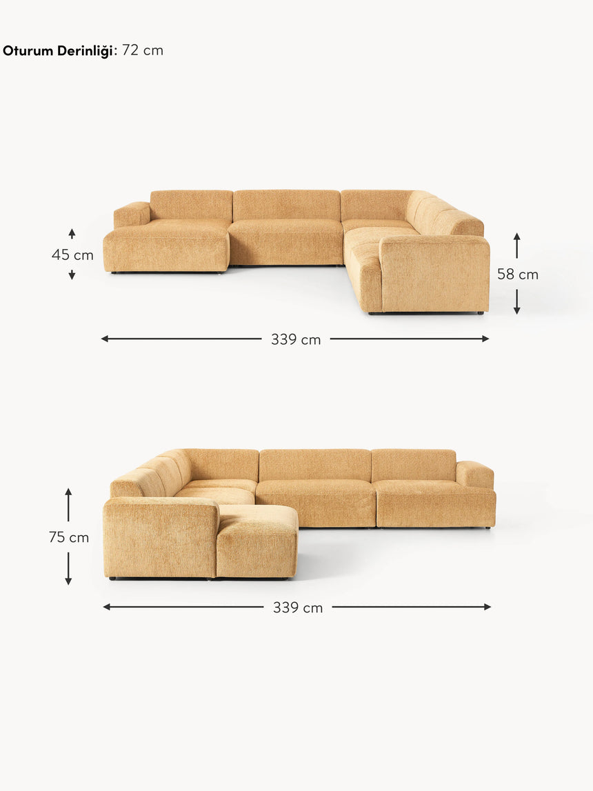 Mira Max Köşe Koltuk Hardal Sarısı Şönil