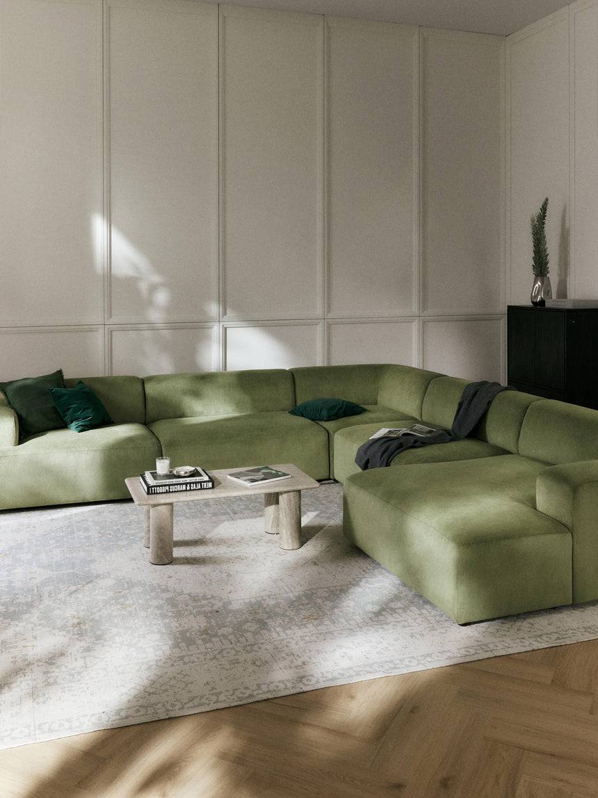 Mira Max Köşe Koltuk Zeytin Yeşili Fitilli