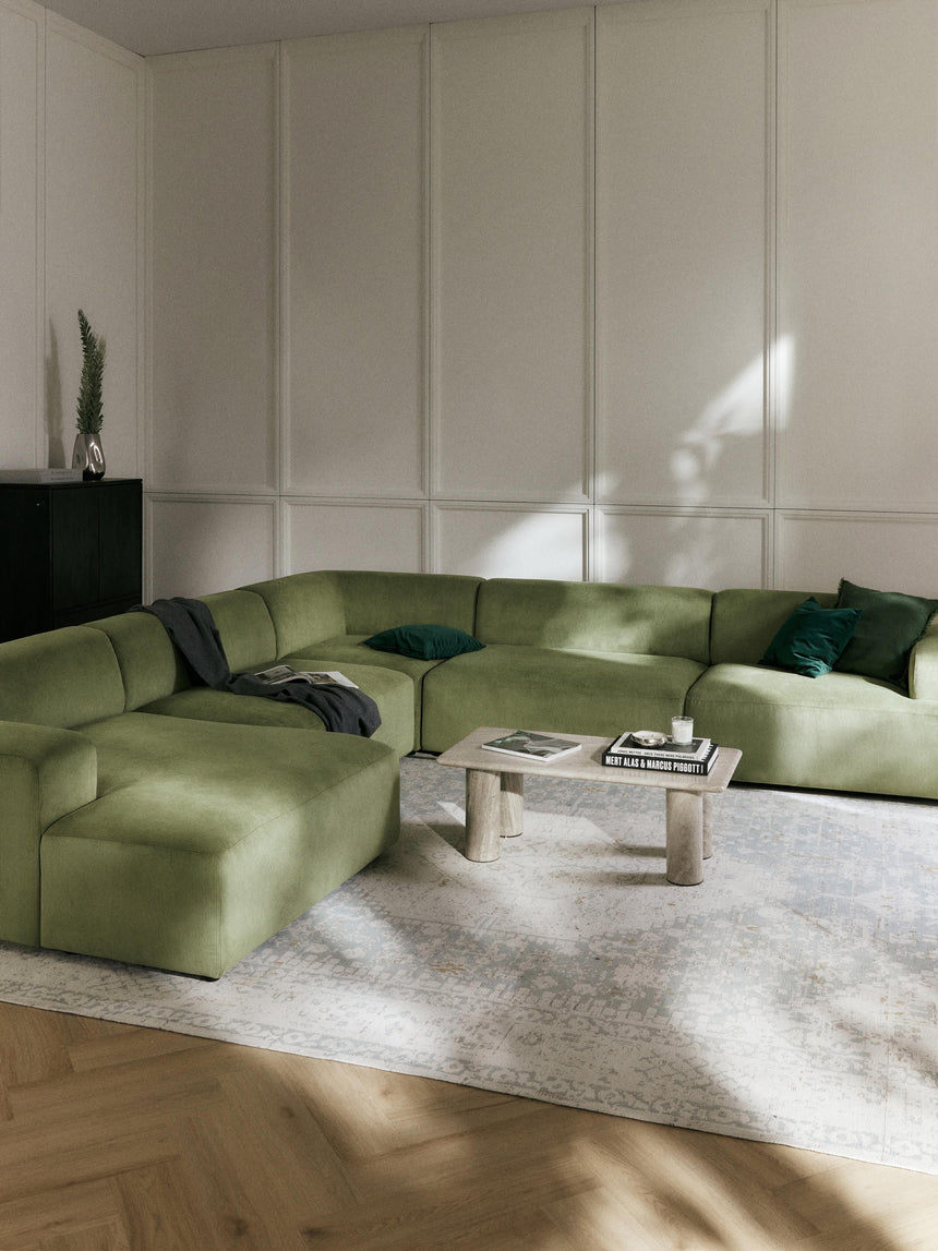 Mira Max Köşe Koltuk Zeytin Yeşili Fitilli