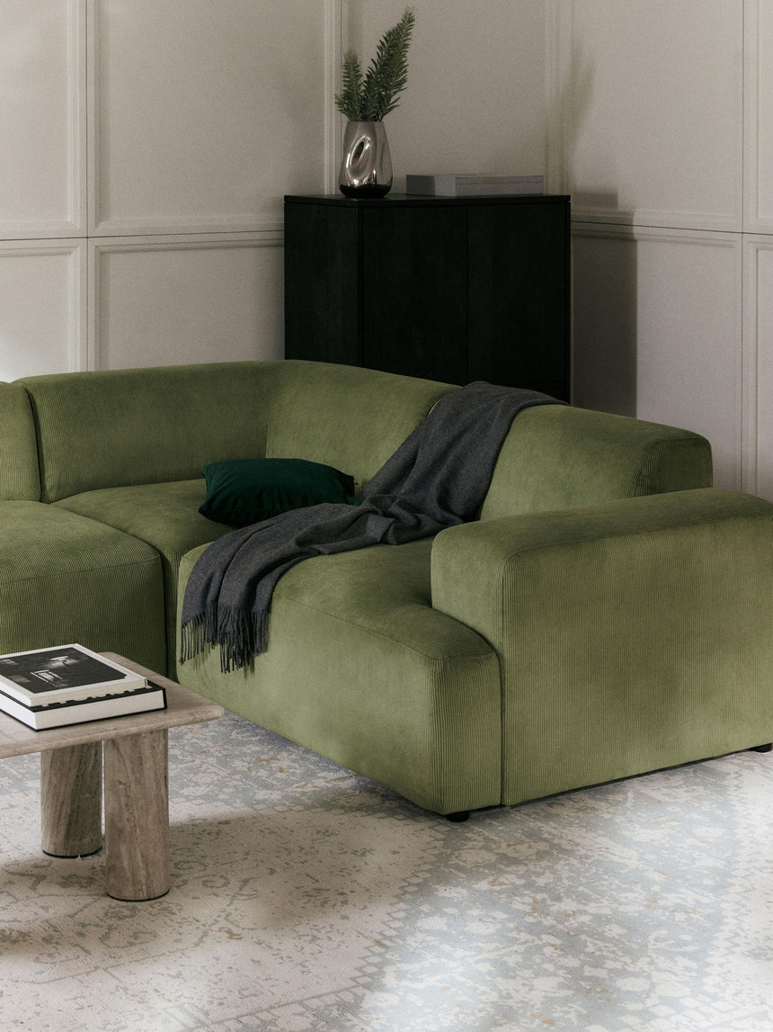 Mira Plus Köşe Koltuk Yeşil Fitilli