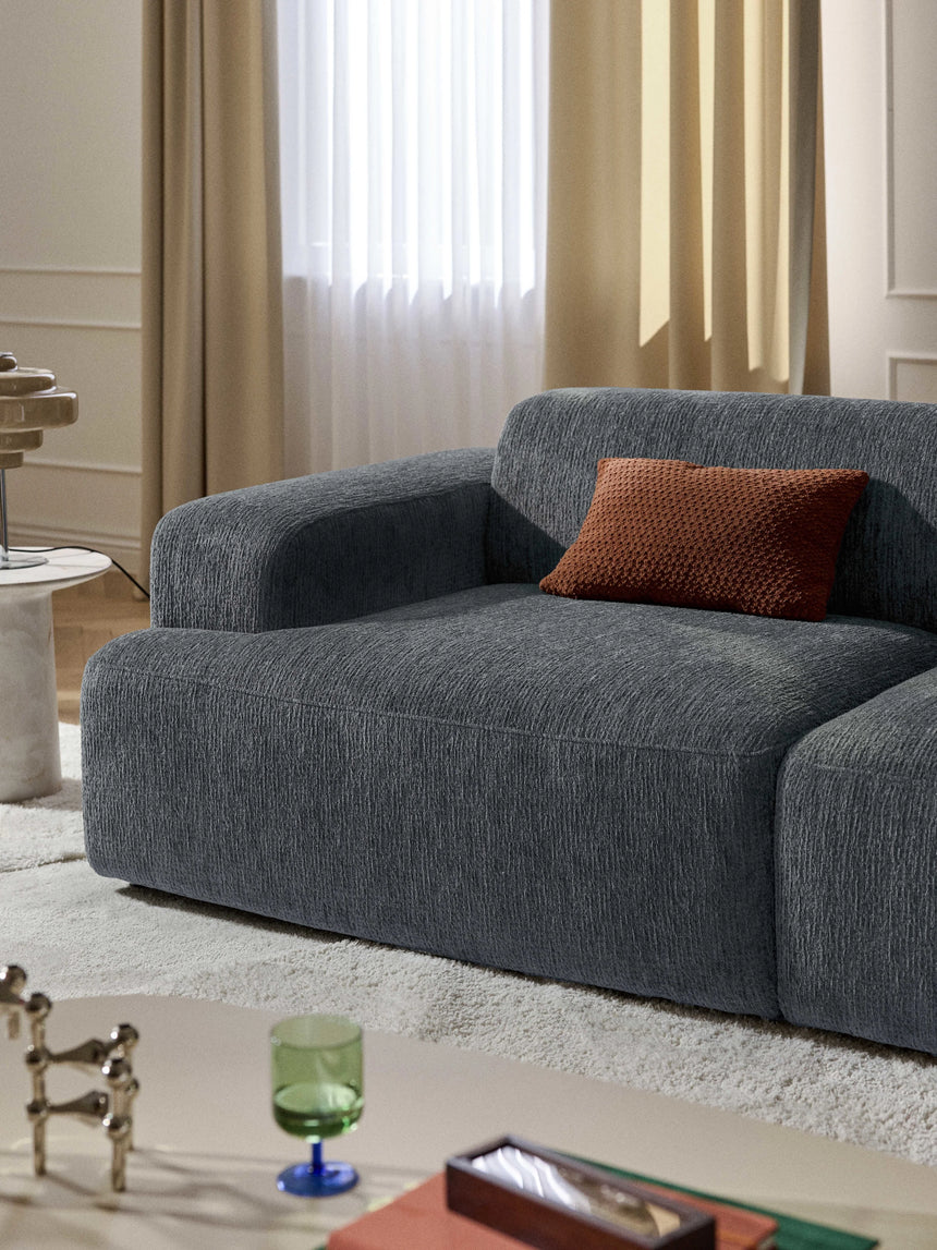 Mira Üçlü Koltuk Gri Mavi Şönil