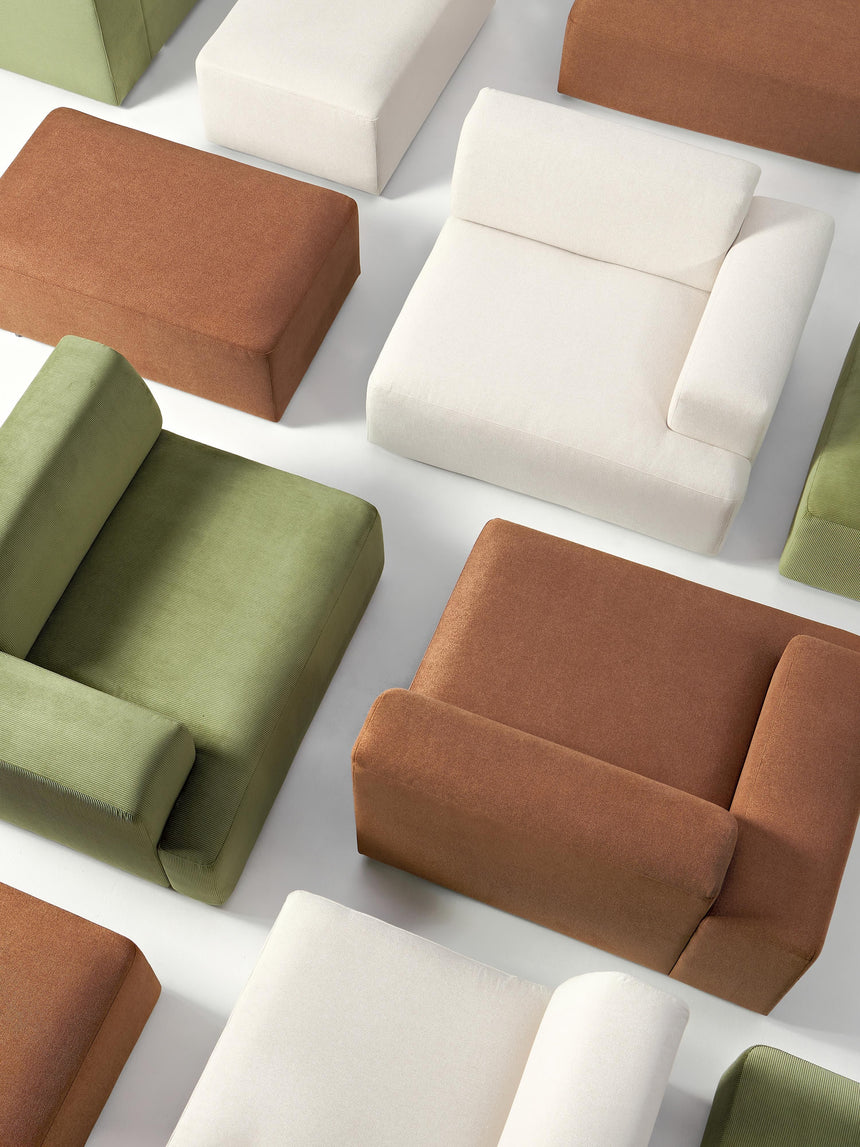 Mira Üçlü Koltuk Kırık Beyaz