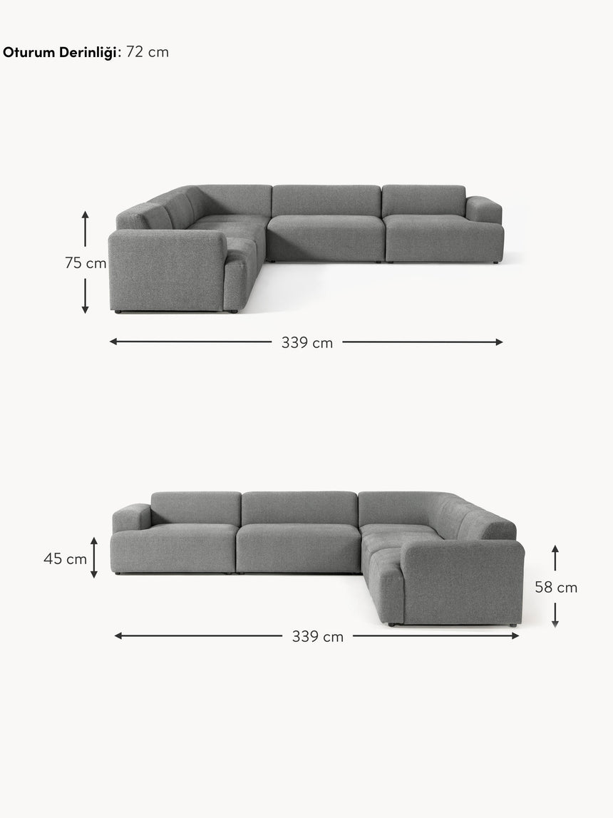 Mira Ultra Köşe Koltuk Koyu Gri