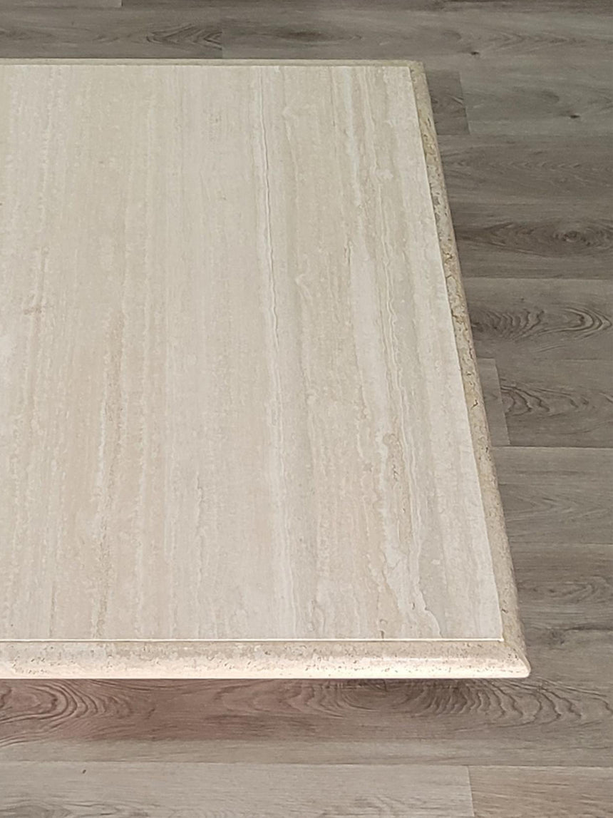 Mirza Vintage Traverten Mermer Kare Orta Sehpa