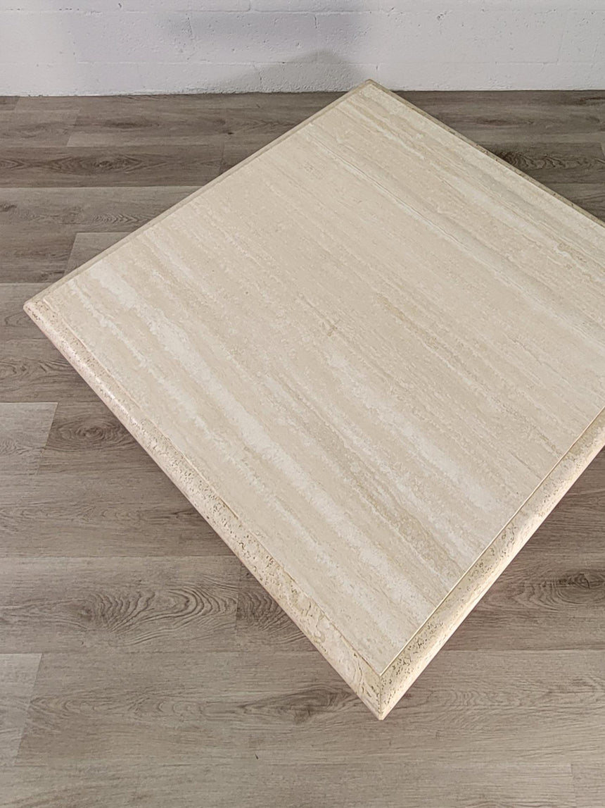 Mirza Vintage Traverten Mermer Kare Orta Sehpa