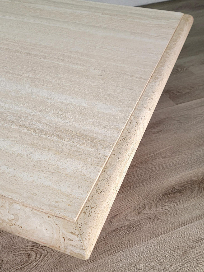 Mirza Vintage Traverten Mermer Kare Orta Sehpa