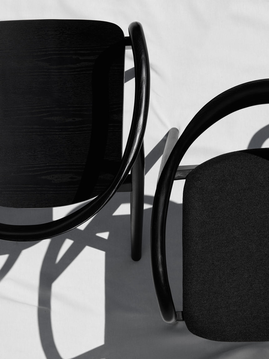 Moble Siyah Minderli Ahşap Sandalye Siyah