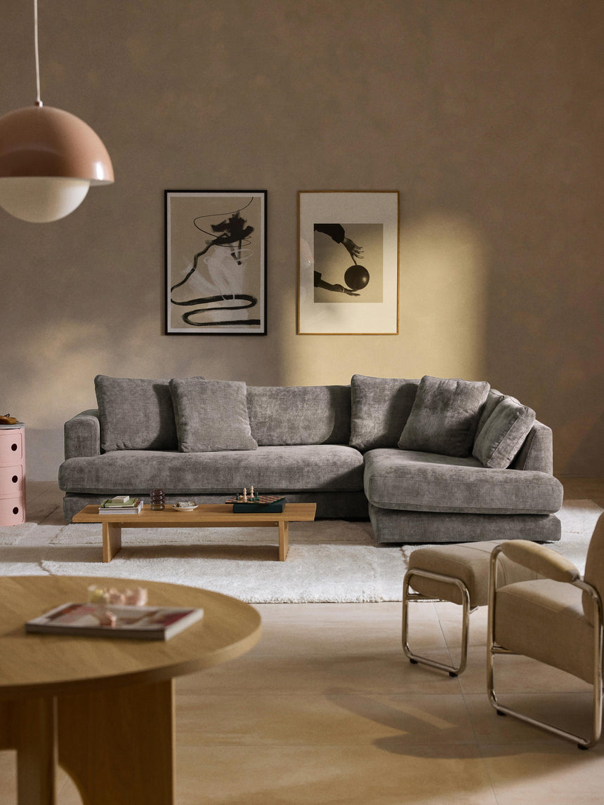 Model Köşe Koltuk Boz Kahverengi