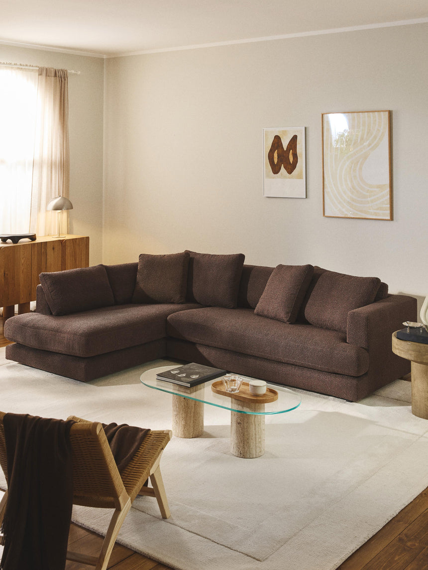 Model Köşe Koltuk Koyu Kahve Bukle