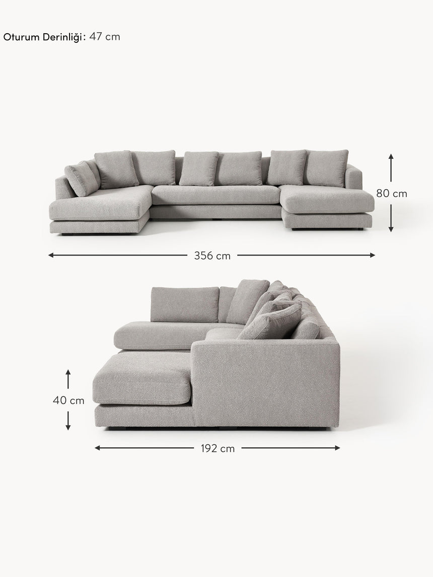 Model Max Köşe Koltuk Gri Bukle