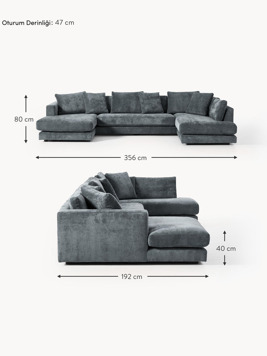 Model Max Köşe Koltuk Gri Mavi