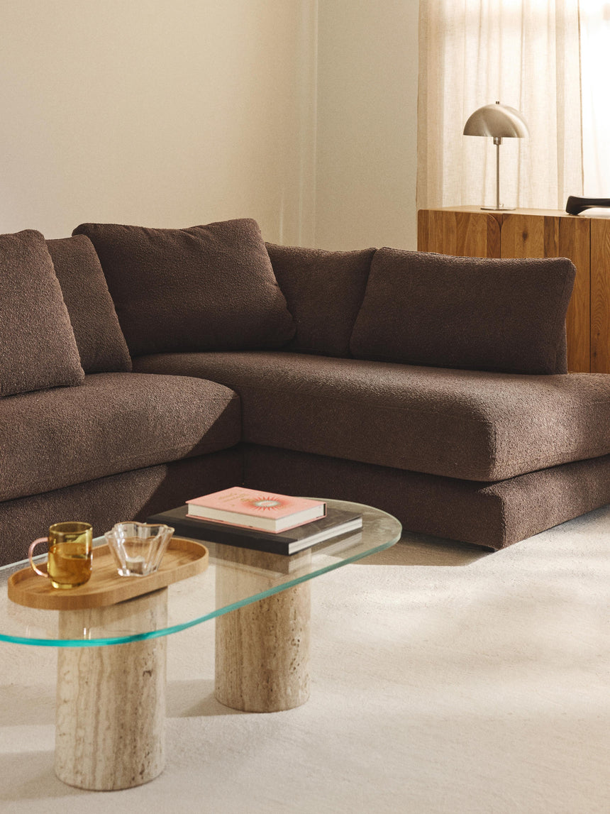 Model Plus Köşe Koltuk Koyu Kahve Bukle