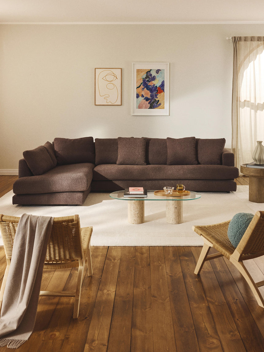 Model Plus Köşe Koltuk Koyu Kahve Bukle