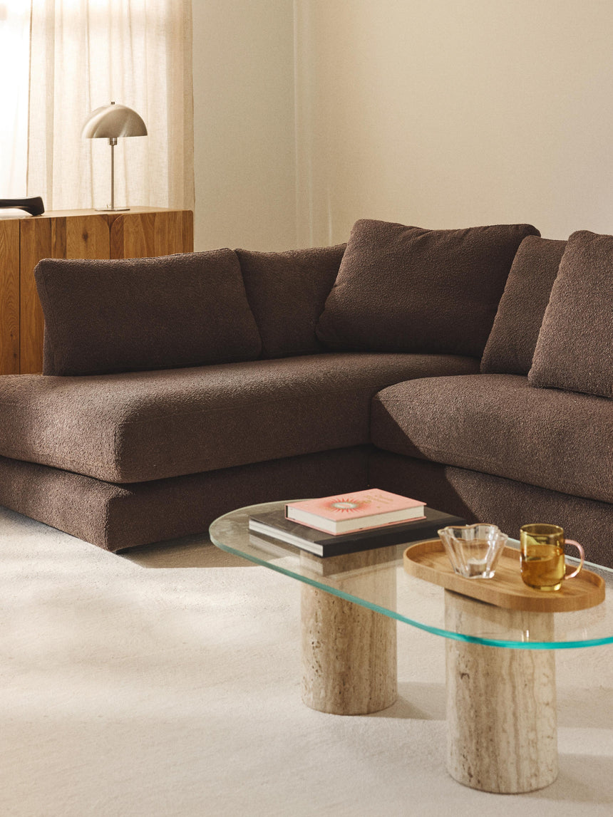 Model Plus Köşe Koltuk Koyu Kahve Bukle