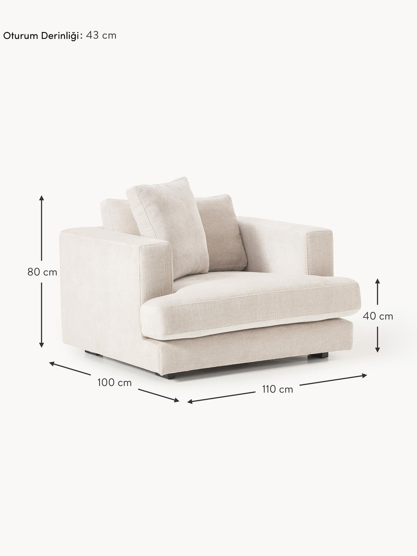 Model Tekli Koltuk Açık Bej