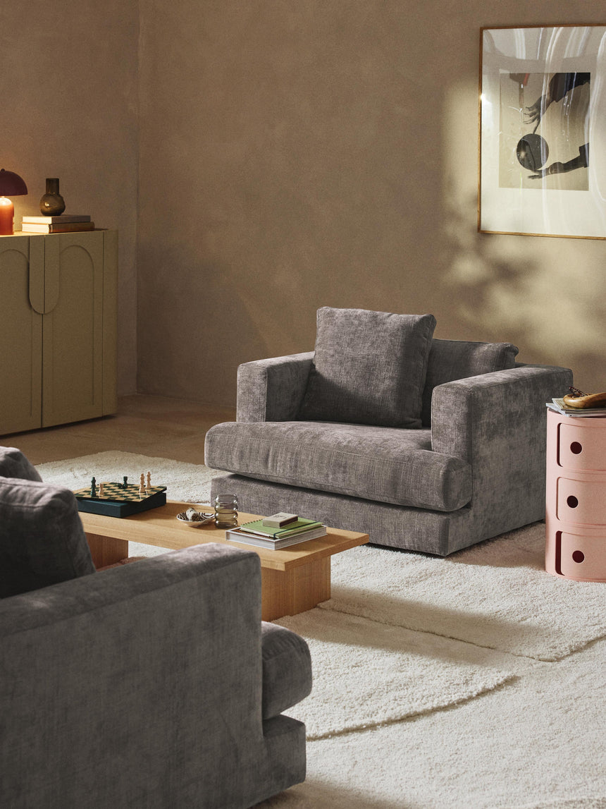 Model Tekli Koltuk Boz Kahverengi