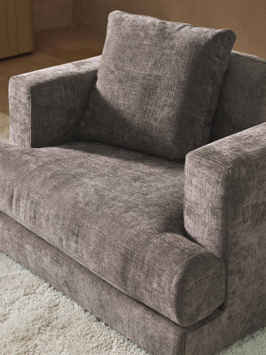 Model Tekli Koltuk Boz Kahverengi