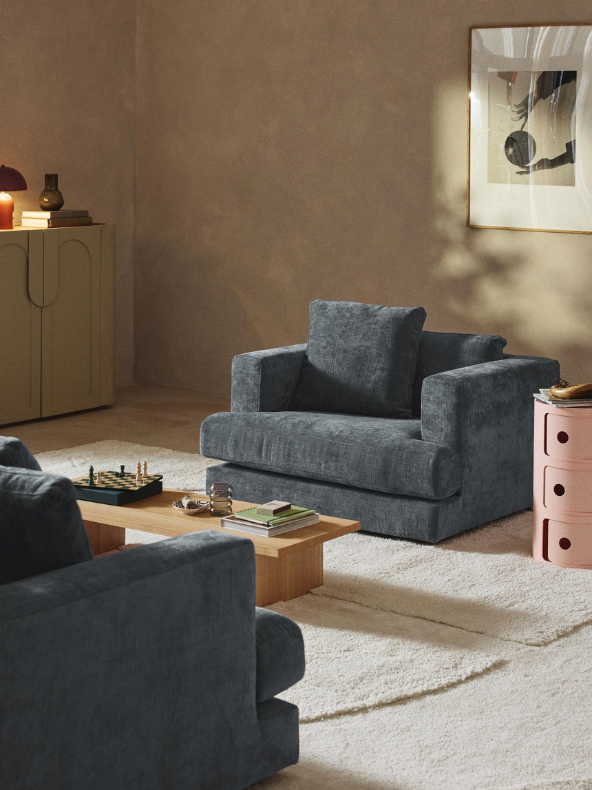 Model Tekli Koltuk Gri Mavi