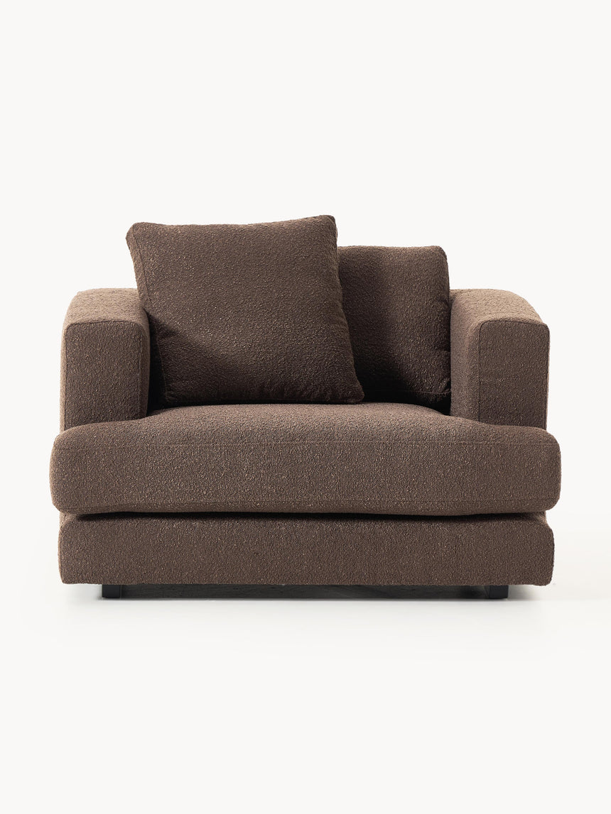 Model Tekli Koltuk Koyu Kahve Bukle