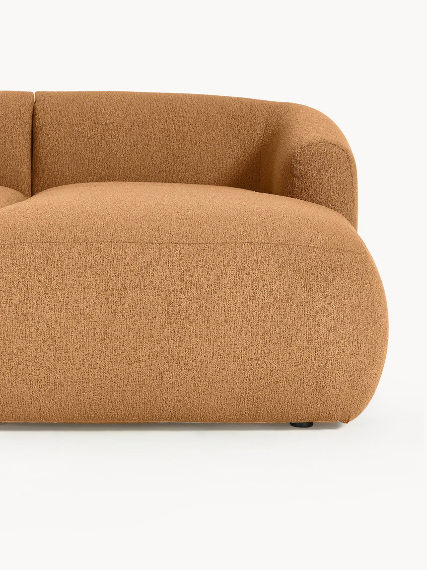 Modern Big Köşe Koltuk Açık Kahve Bukle