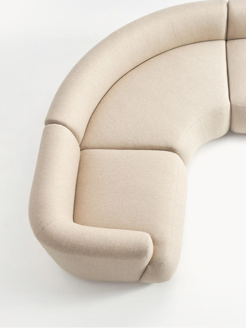 Modern Big Köşe Koltuk Bej Dokuma Kumaş