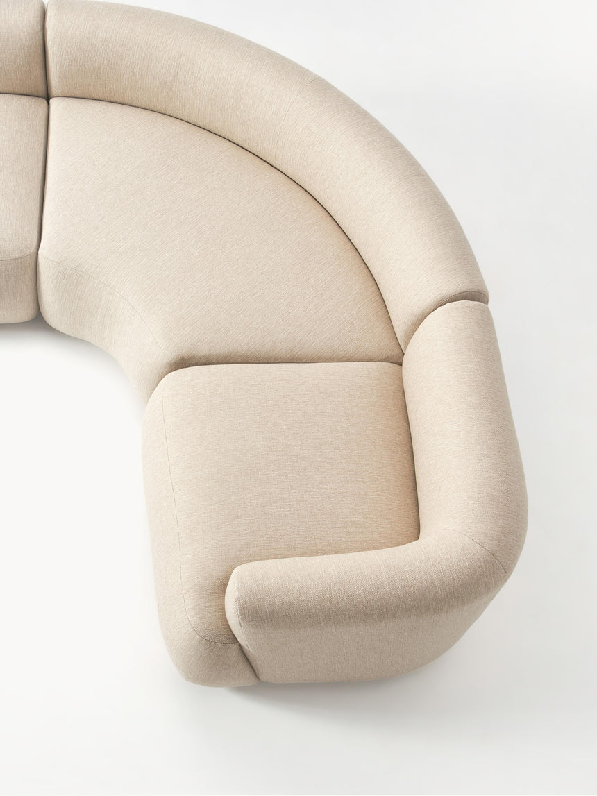 Modern Big Köşe Koltuk Bej Dokuma Kumaş