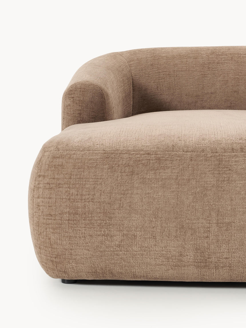 Modern Big Köşe Koltuk Kahve Dokuma Kadife