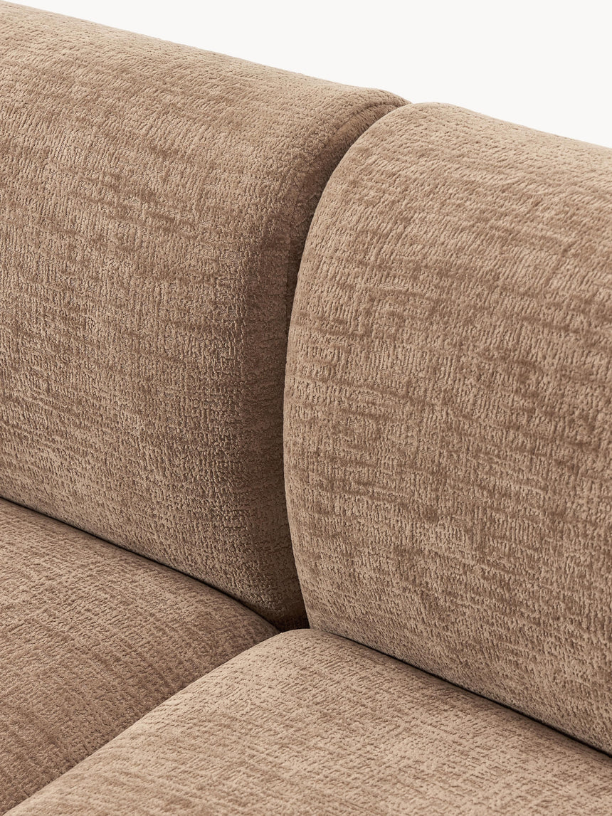 Modern Big Köşe Koltuk Kahve Dokuma Kadife