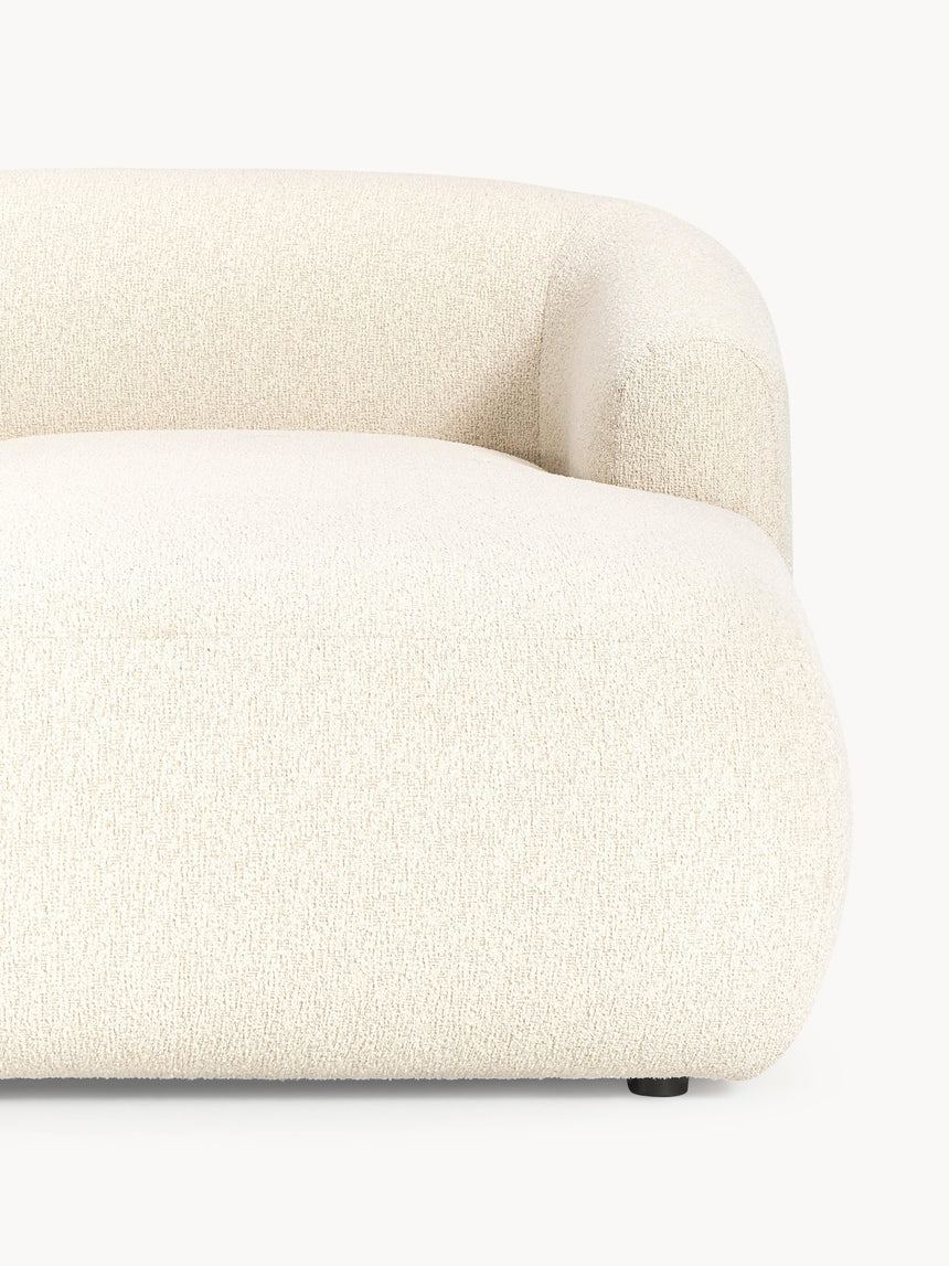 Modern Big Köşe Koltuk Kırık Beyaz Bukle