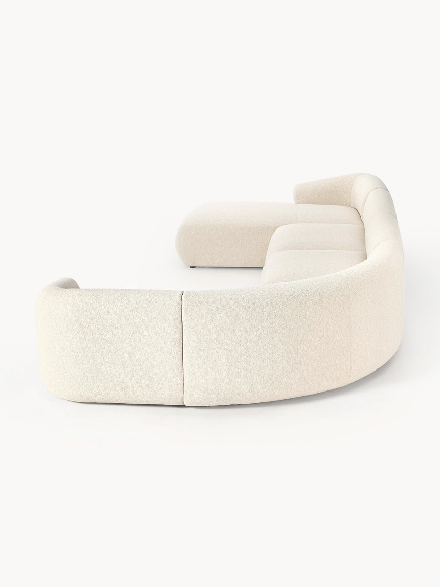 Modern Big Köşe Koltuk Kırık Beyaz Bukle