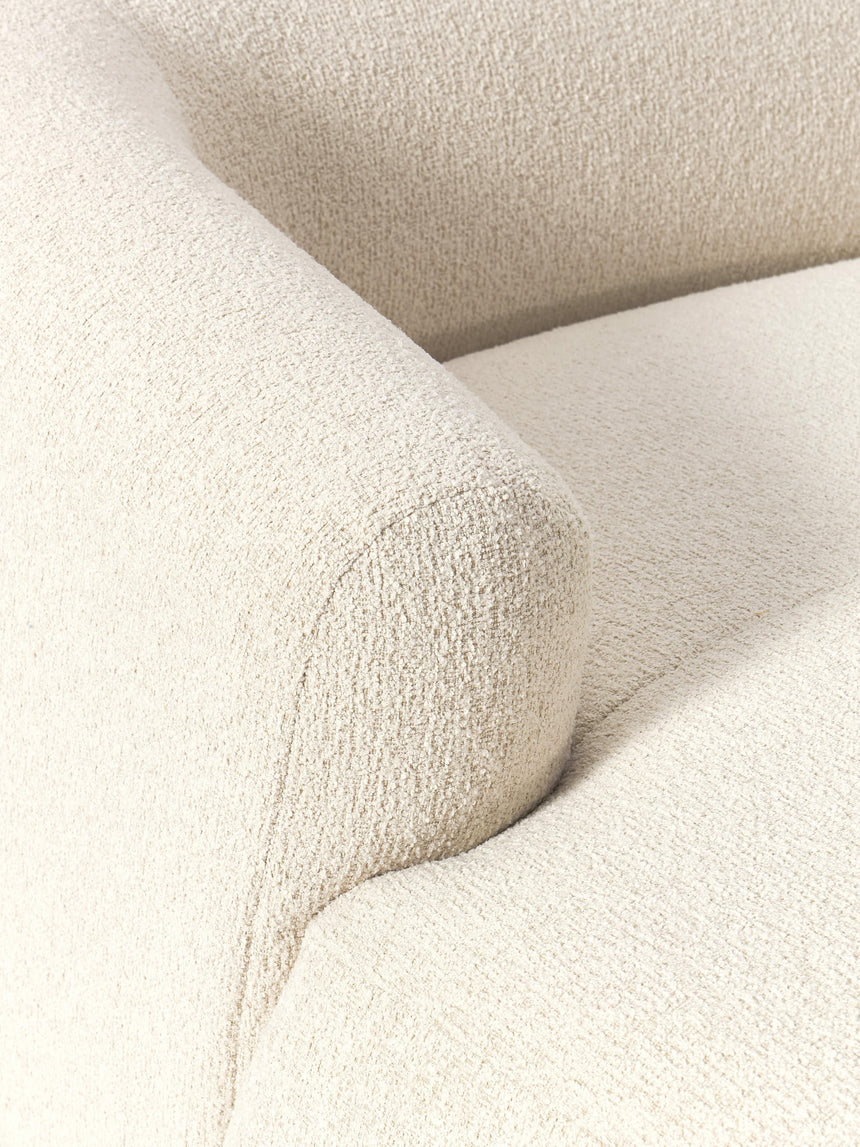 Modern Big Köşe Koltuk Kırık Beyaz Bukle