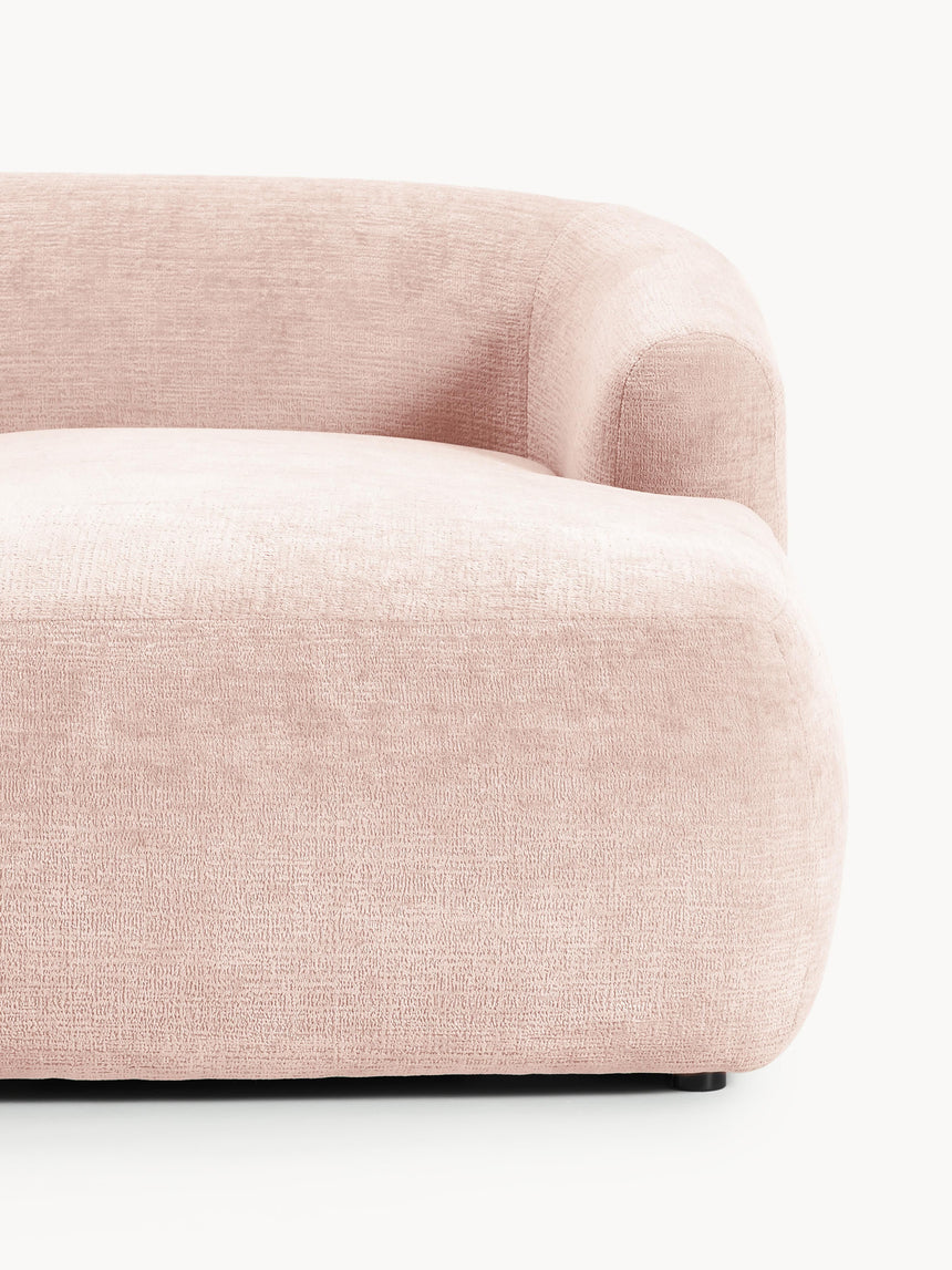 Modern Big Köşe Koltuk Şeftali Dokuma Kadife