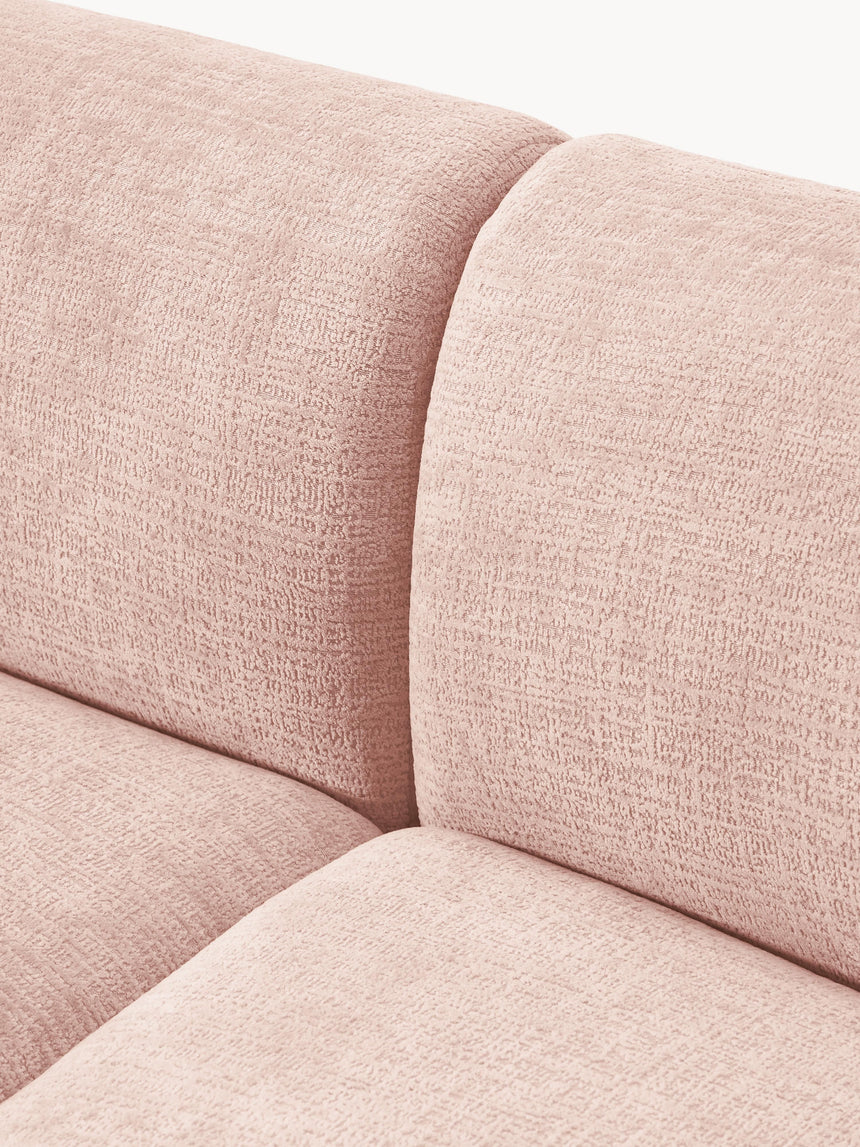 Modern Big Köşe Koltuk Şeftali Dokuma Kadife