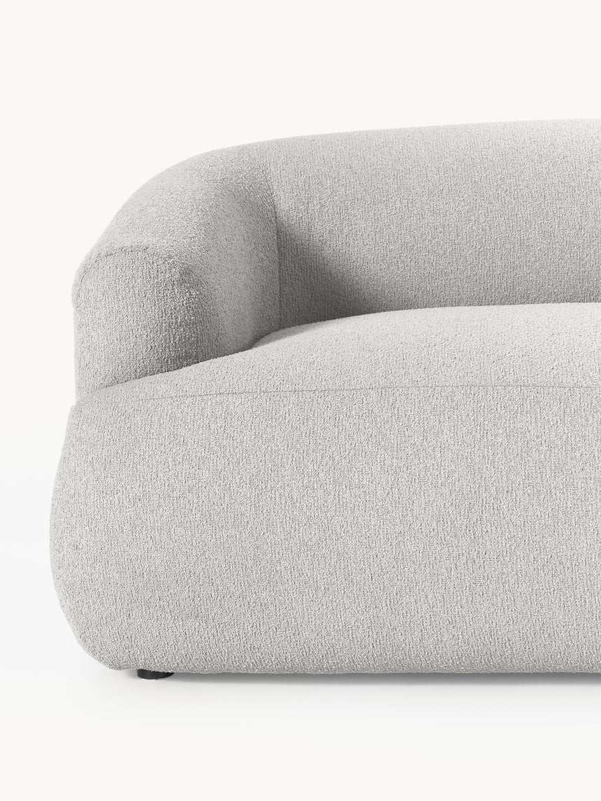 Modern İkili Koltuk Açık Gri Bukle